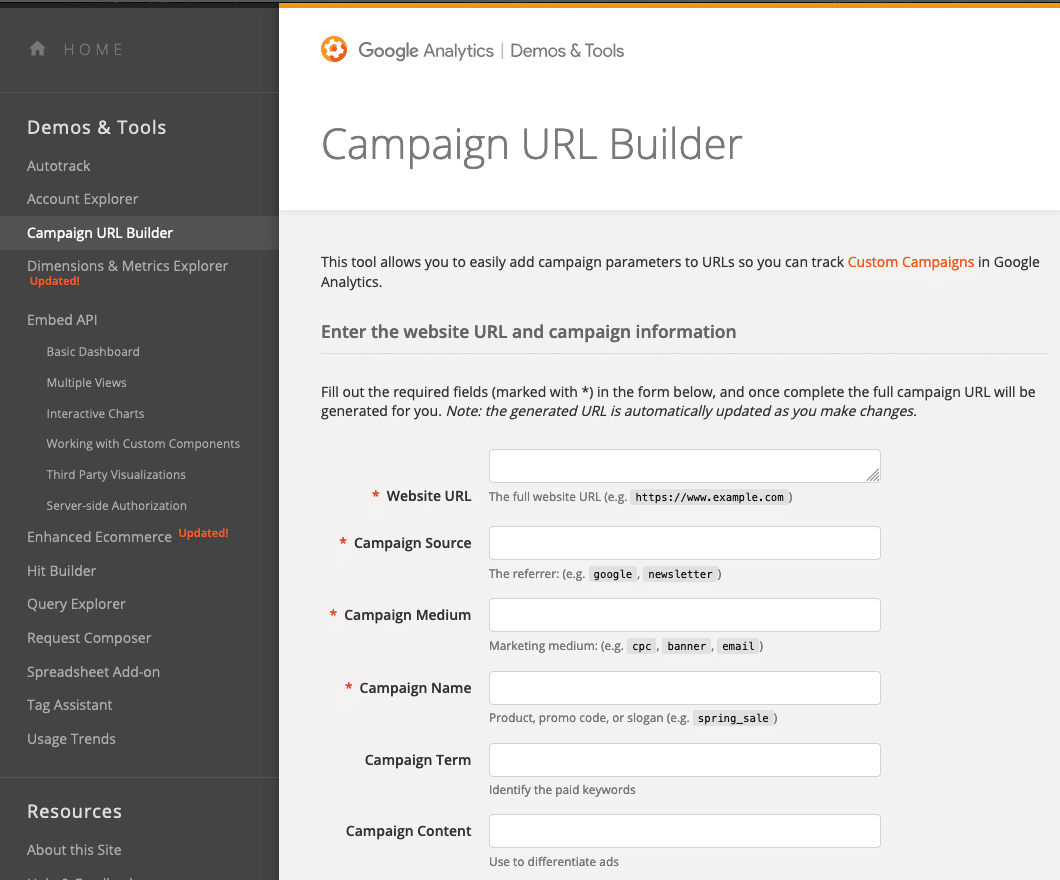 Campaign URL Builder