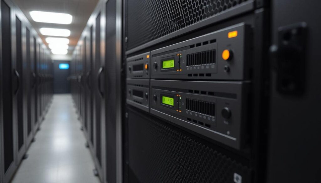 A web server on a rack at a datacenter