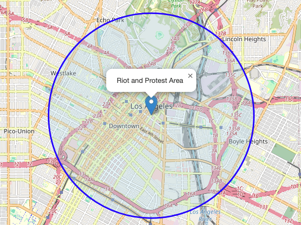 Riot/protest area sample