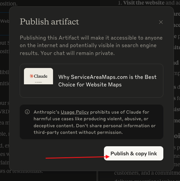 Publish your artifact.