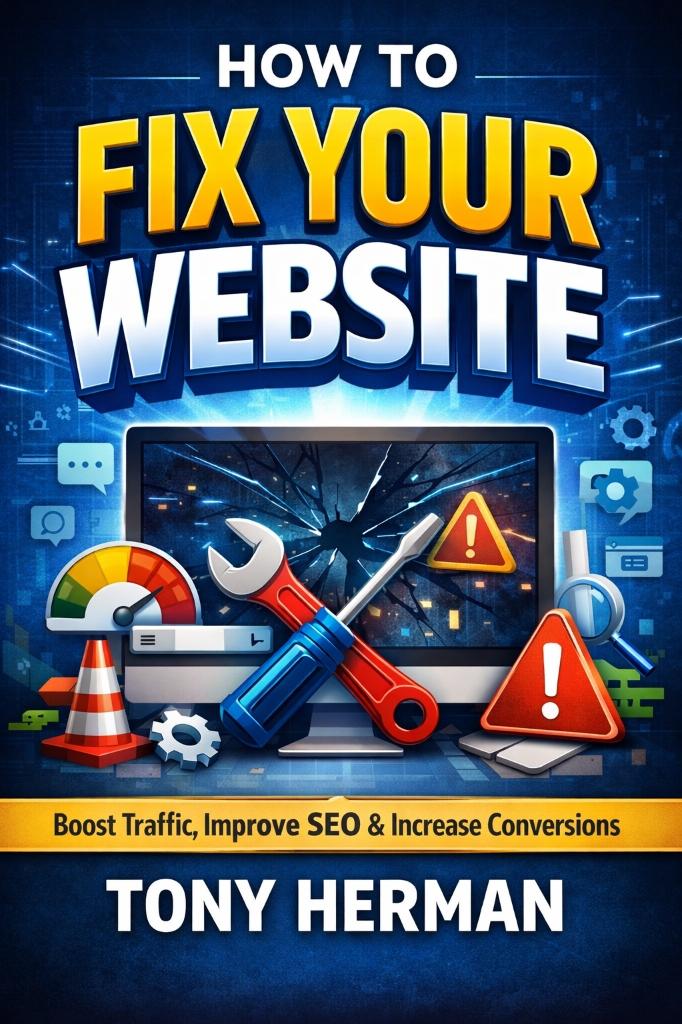 "How to Fix Your Website" book cover - by Tony Herman