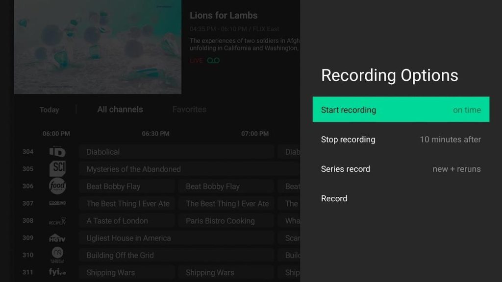 CUE Series DVR settings